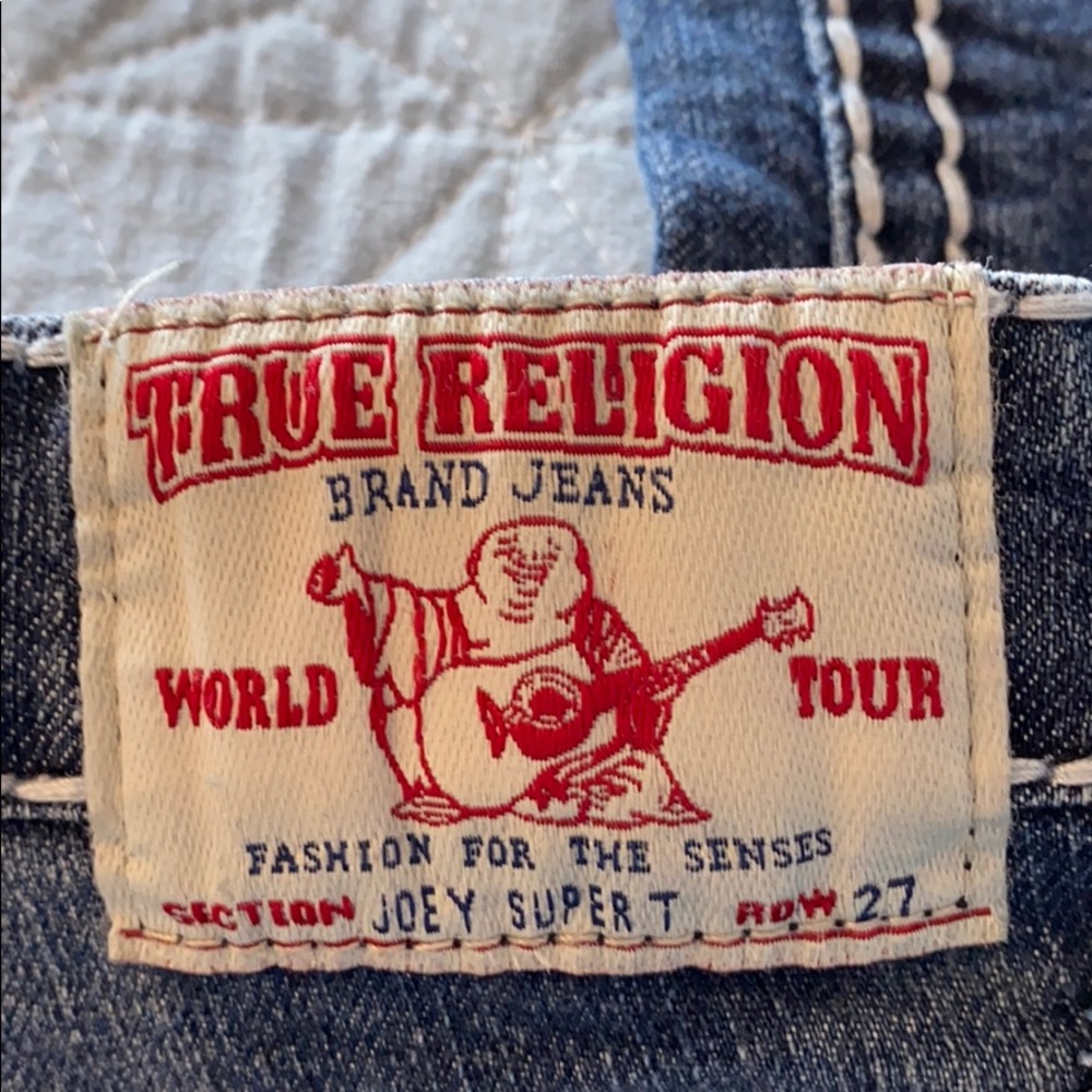 TRUE RELIGION Jeans Joey T with Crystal Buttons 27 - Picture 10 of 10
